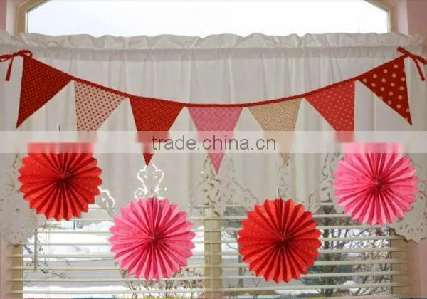 Wholesale Wedding Party Decoration Round Fan 8" (20cm) Hanging Tissue Paper Fan
