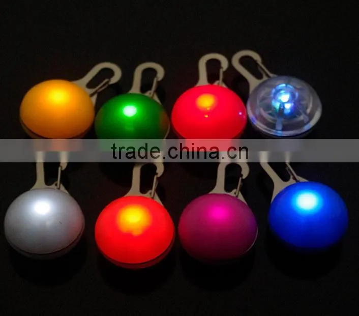 2016 LED Nylon Pet Dog Cat Collar Dog Flashing Clip On Collar Led Light Charm Id Tag Flash Or Glow Modes