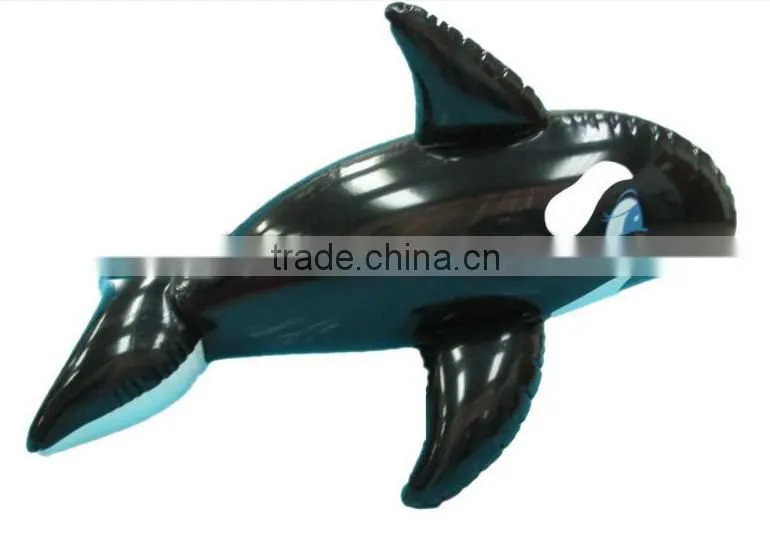 PVC inflatable dophin/shark animal riders toys float for kids water sports
