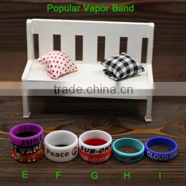 flexible 18/22mm diameter non-stick vape band custom silicone o ring