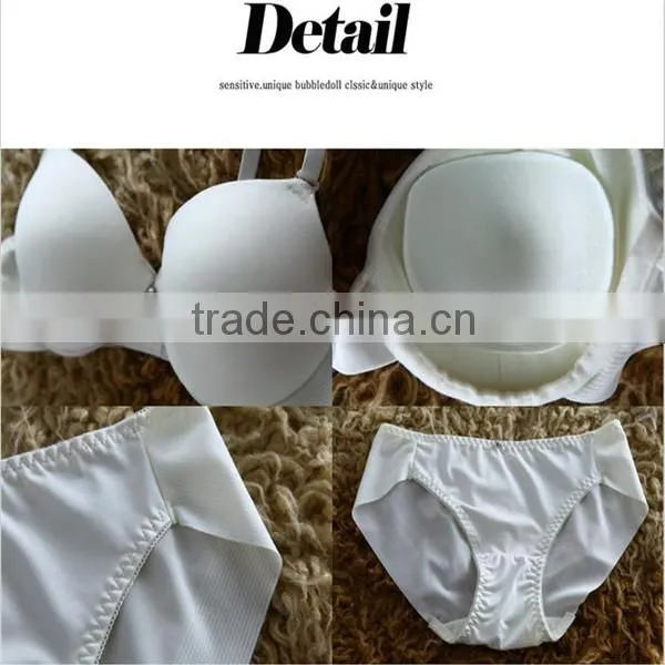 2014 hot selling lady's cotton bra and panty new design