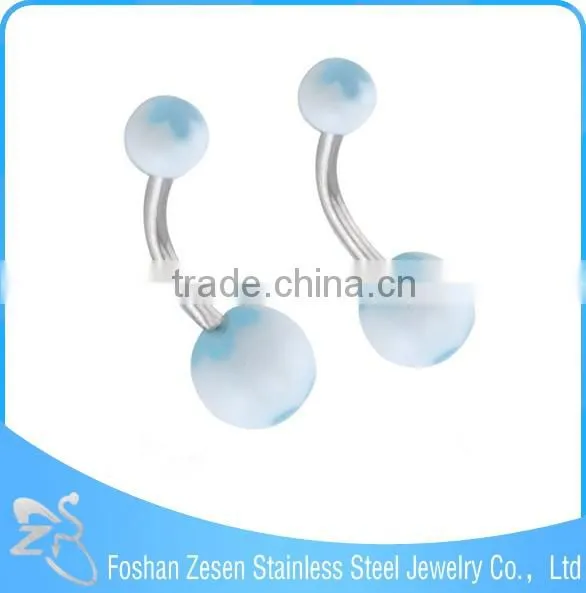 Stainless Steel Jewelry Main Material Resin Balls Belly Piercing Jewelry