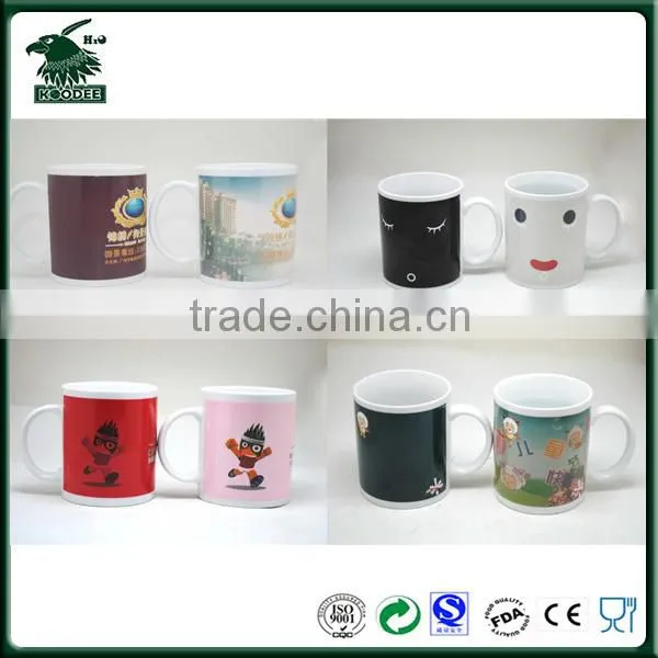 Promotional Mugs Hot Water Color Changing Mug Heat Sensitive Color Changing mugs 300ml Ceramic Mug