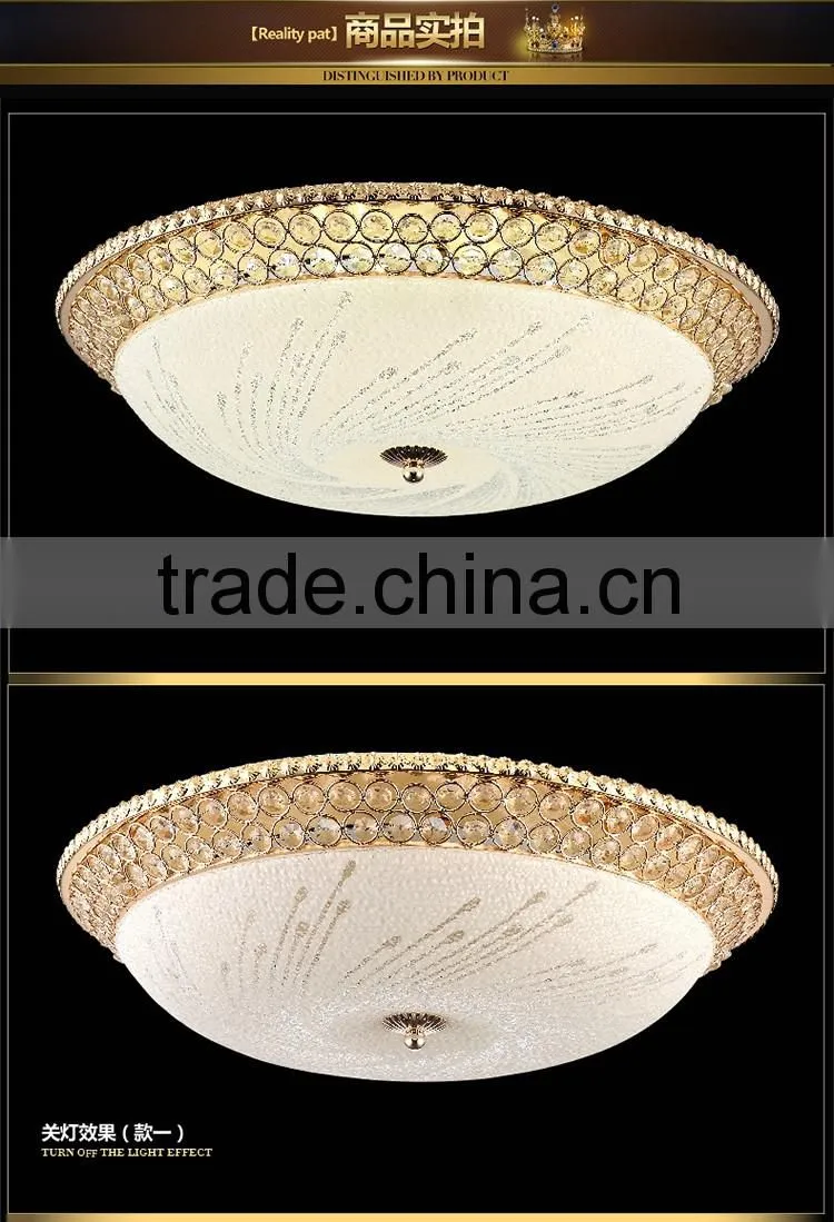 60W Modern Luxury LED Crystal Ceiling Light Living Room LED Absorb Dome Light SMD Double-Color