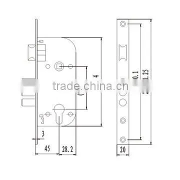 Made In Shanghai High Quality Protection Security Furniture Door Door Lock