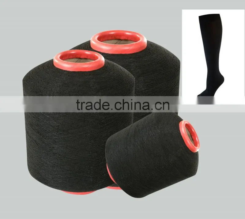 120D Nylon/Polyester Fdy Flat Trilobal Bright yarn for knitting socks