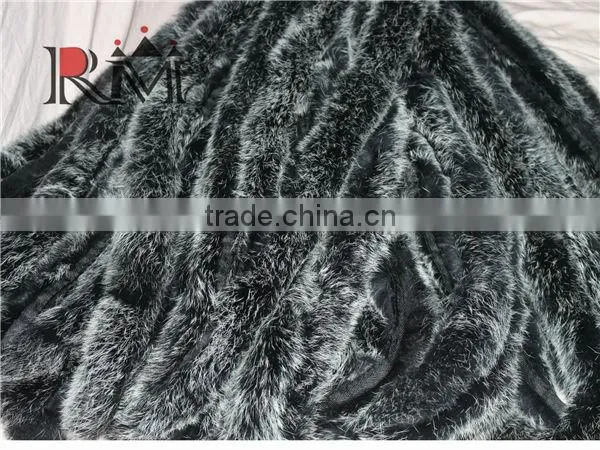 Hat accessories rabbit fur strips for hood rabbit strips