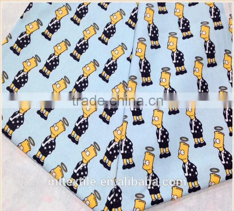 Cheap kids cartoon curtains printed fabrics/printing fabric
