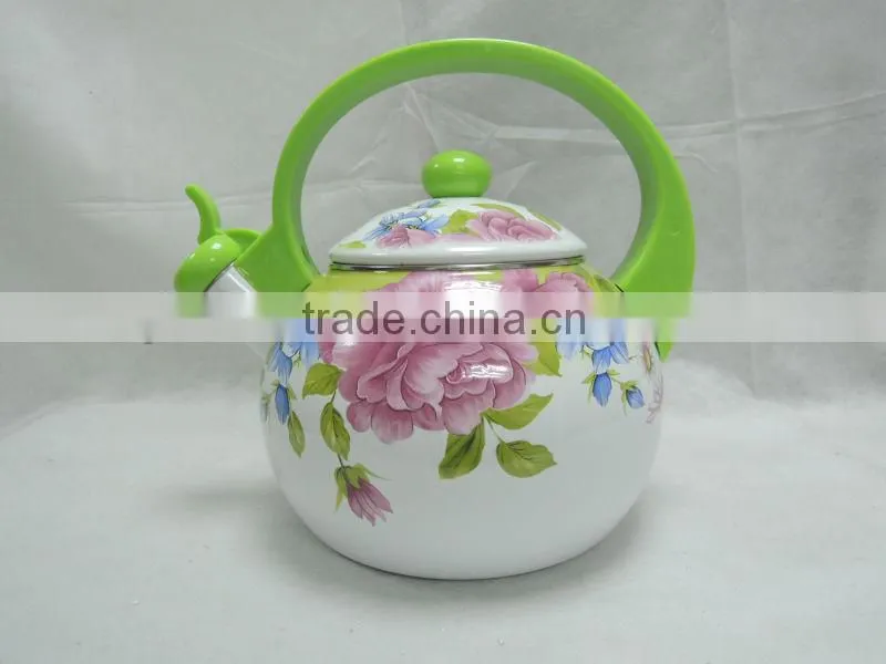 Enamel whistling kettle/Enamel tea pot/Enamel Cookware