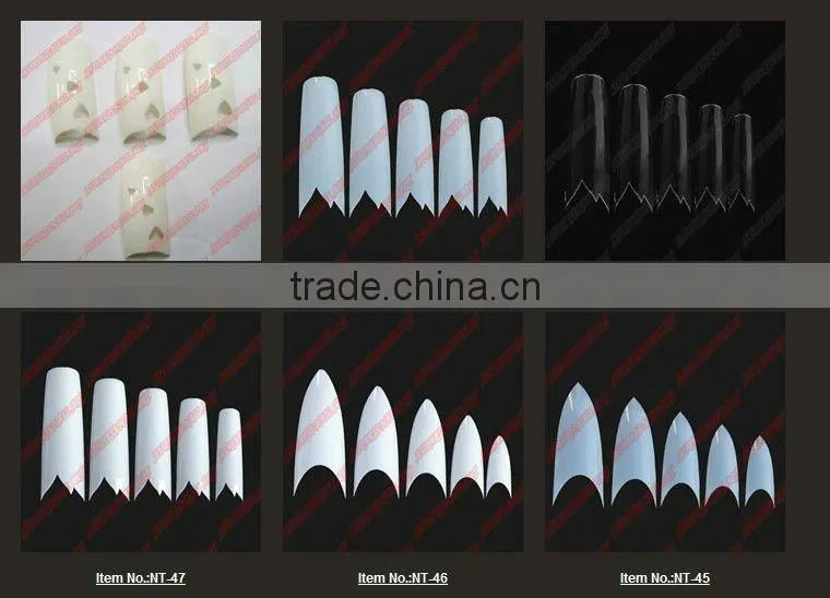 wholesale 100pcs/box&500pcs/bag Natural French Nail Tips False Acrylic Nail Art Tips NT-83/82/85