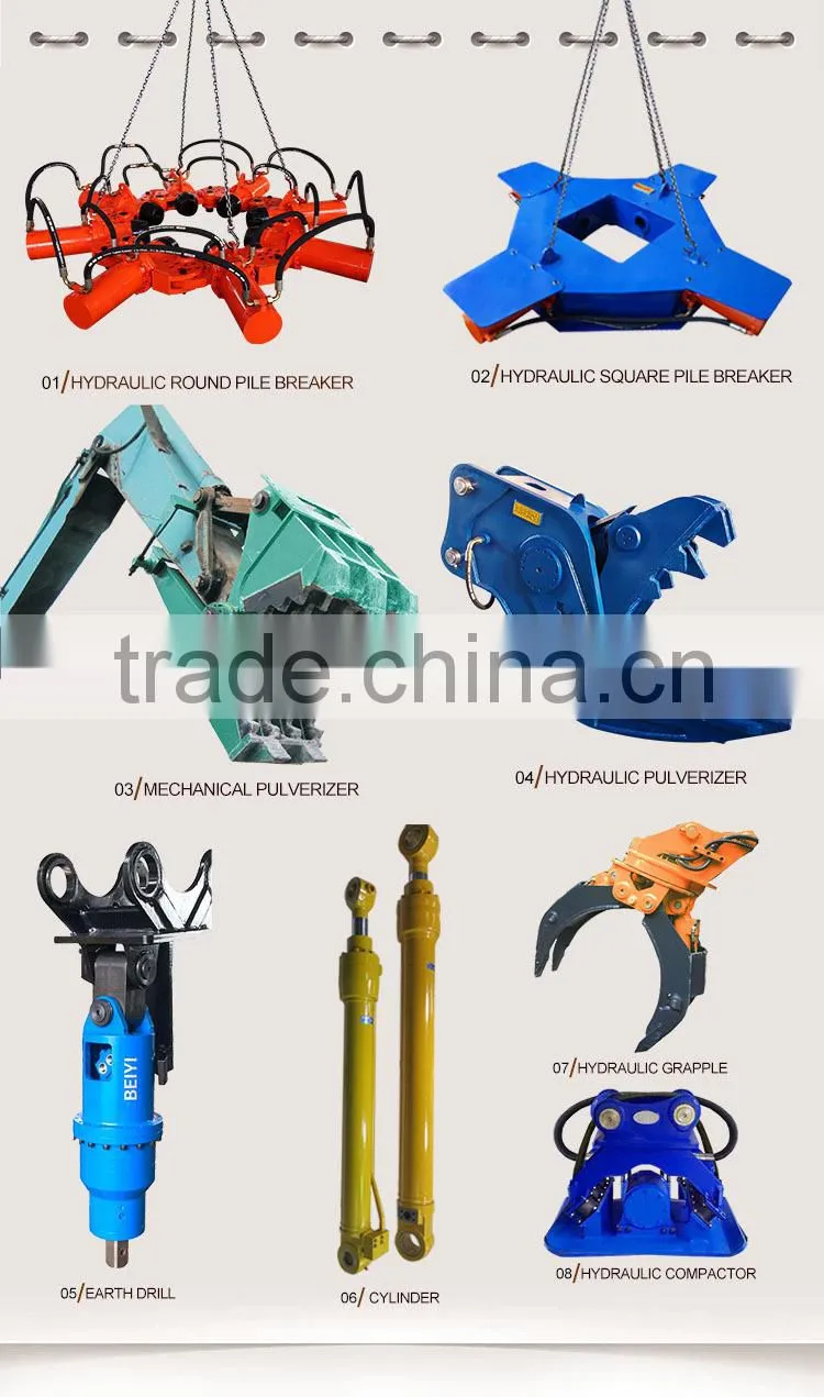 round concrete pile hydraulic breaker/Supplying fine hammer Hydraulic Breaker
