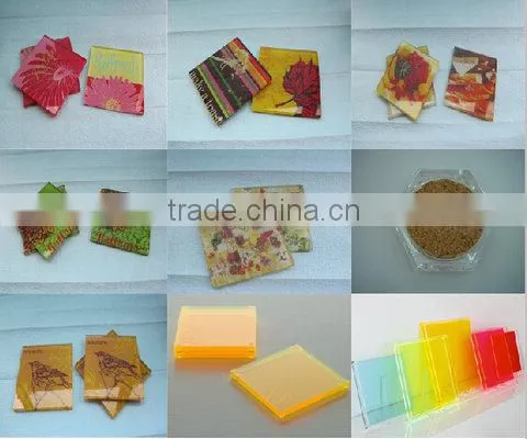 High quality clear glass drink coasters,customized coaster