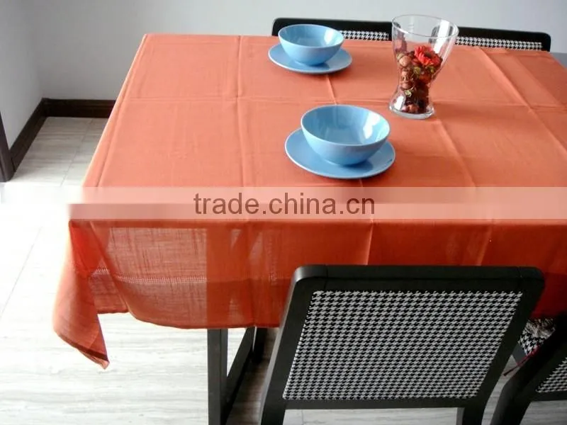 100%polyester slubby yarn table cloth