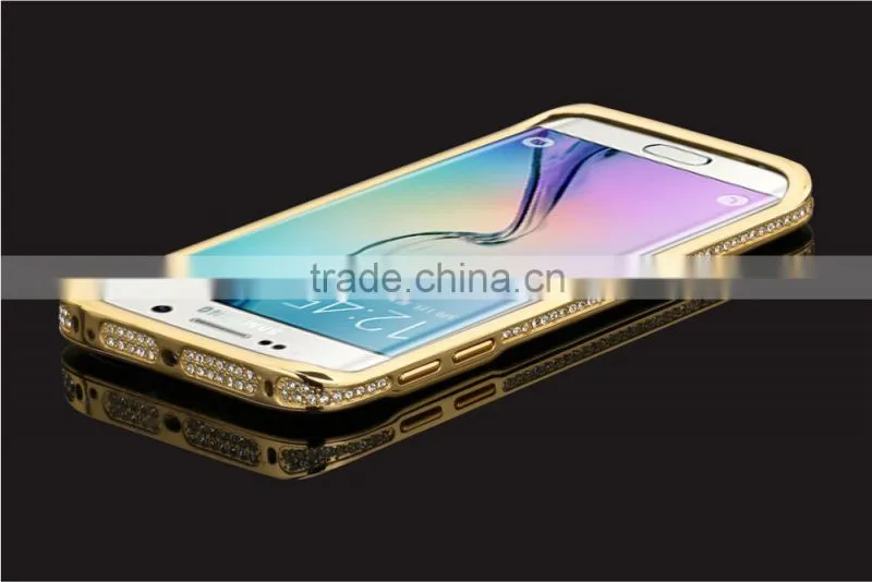 Diamond Mobile Phone Metal Cases for Samsung S6 Edge