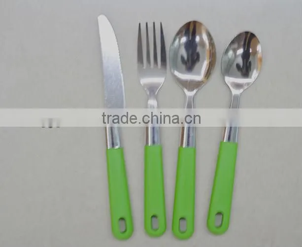 plastic handle cutlery set with low price and high quality made by Junzhan Factory directly