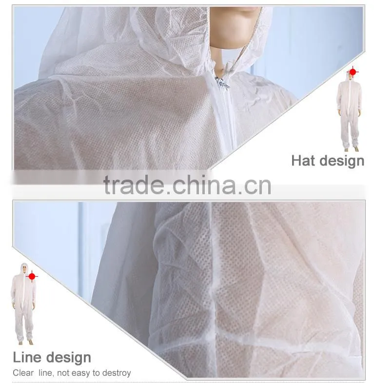 medical and disposable Coverall with non-woven fabrics