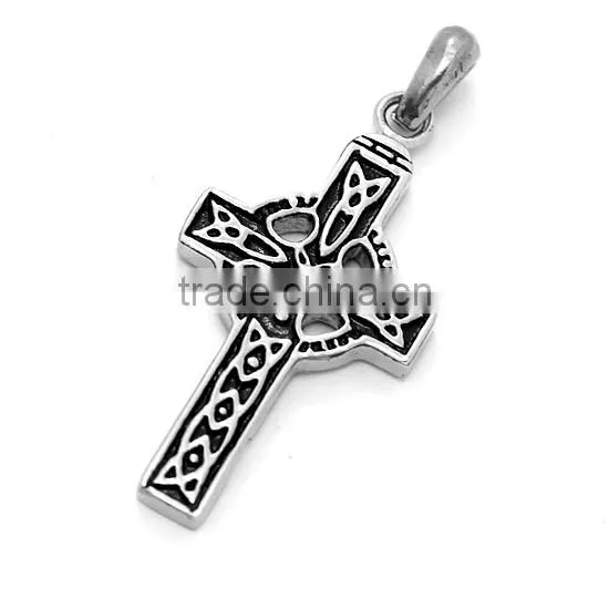 High Polished Stainless Steel Silver Tone Arrow Cross Pendant Mini Religious Charm for Belief Users Christian Jewelry