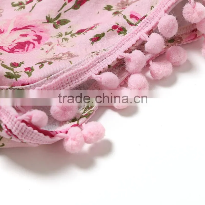 wholesale newborn baby romper flower cotton open crotch bodysuit infant clothing
