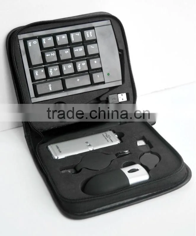 laptop usb travel kit(mini mouse+hub+mini keypad+cable)