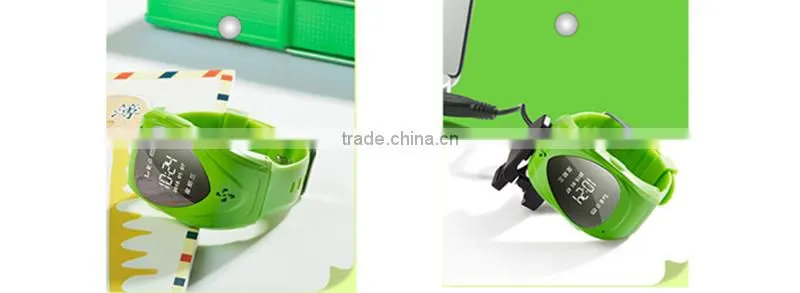 wrist watch wearable gps tracker for kids with SOS panic button, GPS+LBS, android and iOS app and long standby time