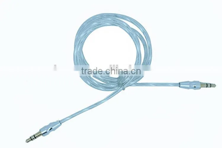 Aluminum foil DC3.5M to DC3.5M metal transparent cable