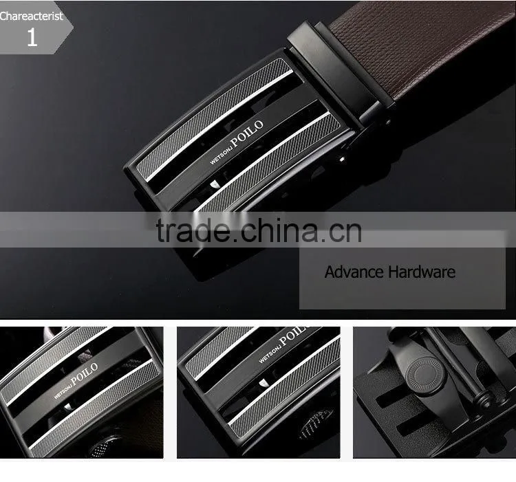 Men casual real leather belt needlepoint belts from our own manufacturer