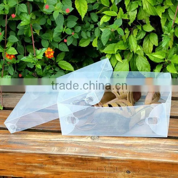 plastic soft nice pvc shoe boxes for shoes