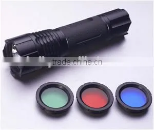 China strong colorful bright waterproof led flashlight for outdoor use