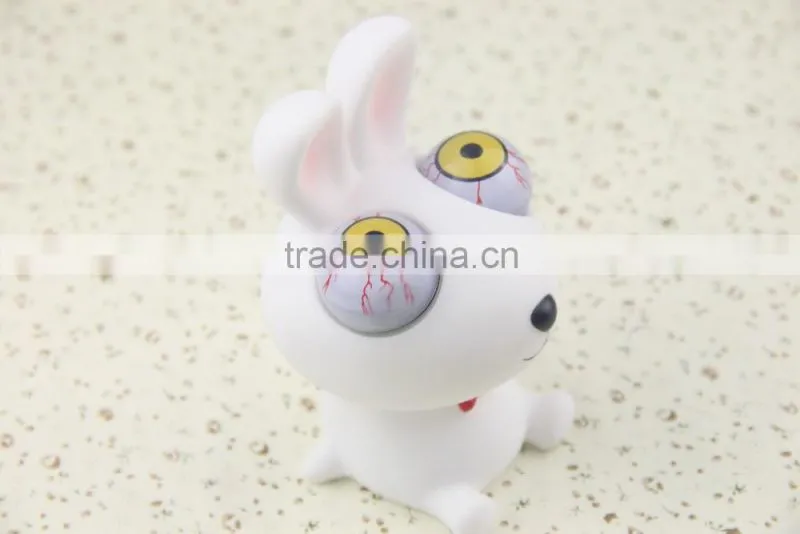 soft pvc vinyl eyes pop out animal toys ,eye pop squeeze toy