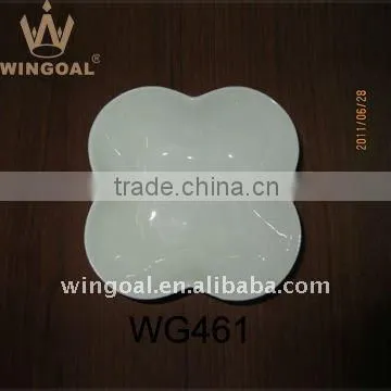 Wingaol new design porcelain chip and dip snack plate