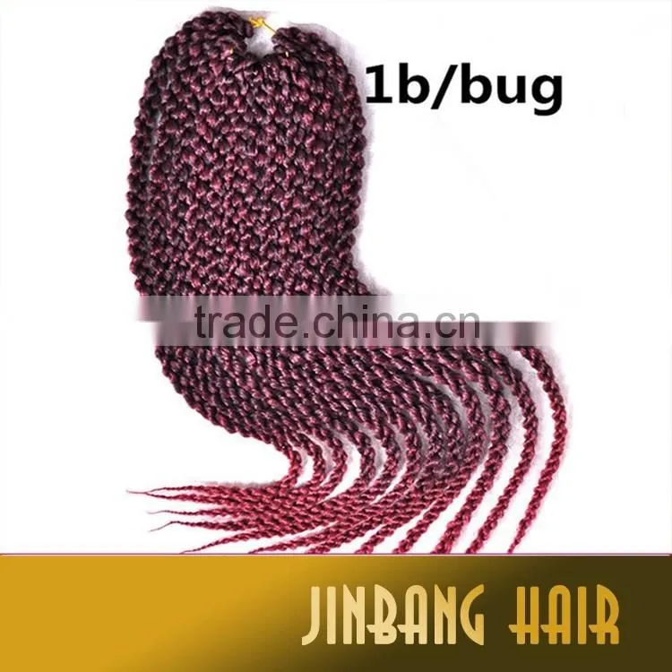 High quality free modeling synthetic hair 24inch 120g cubic twist senegalese twist braid
