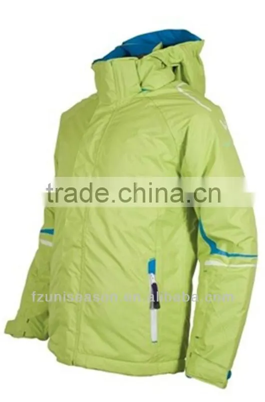 Children green outdoor jacket snow jacket