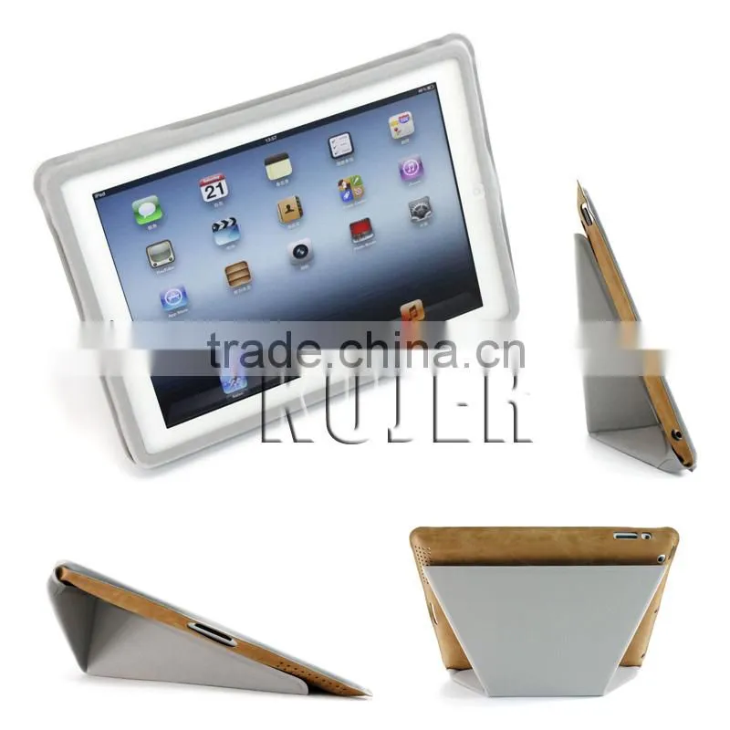 Transfomer professional manufacture pu leather housing for ipad2/for ipad3/for ipad4 case,protective pu case