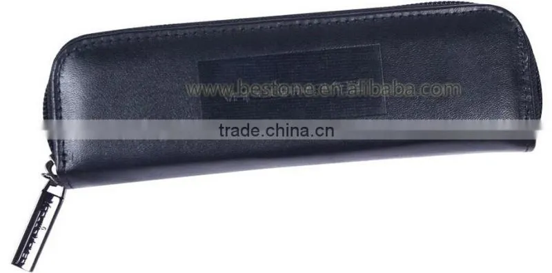 Custom Leather Pen Bag Case with Zipper