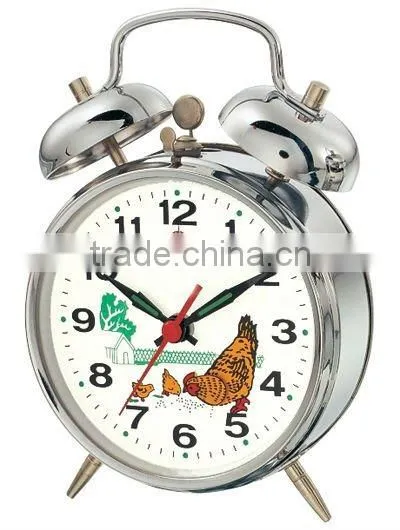 4 inches metal case mechanical alarm clock
