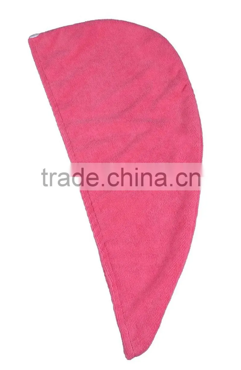 Sinland Microfiber Ultra Absorbent Twist Hair Turban Dry Cap Bath Head Wrap Hair Wrap Cap 9.8inch x 25.6inch Dark Pink