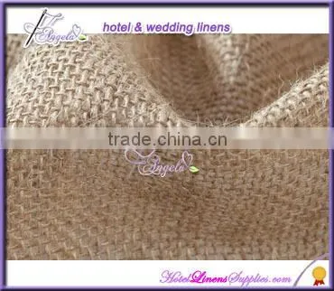 80cm width natural burlap table runners rolls for wedding events, with surged edge