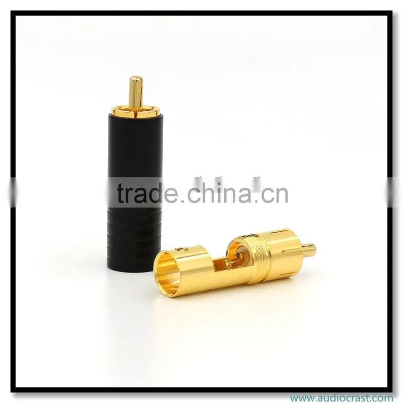 Audio Gade Gold Plated RCA Connector Plug Phono Jack HIFI Cable Connectors