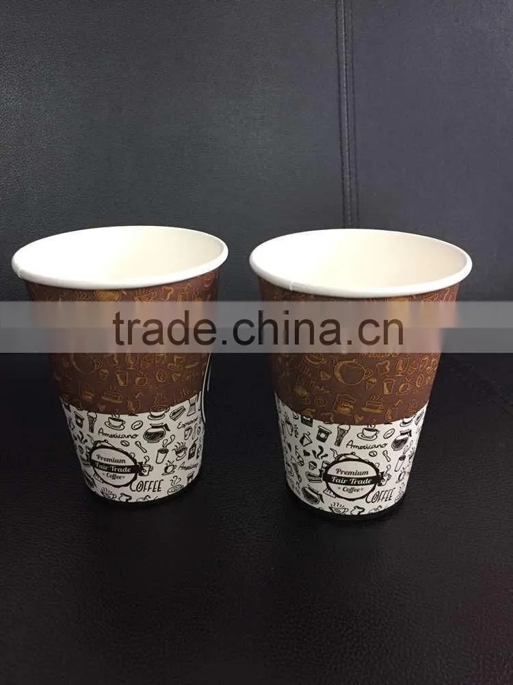 custom printed paper coffee cups take away coffee cups hot drinking paper cup 8oz