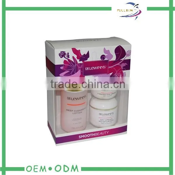 Custom printed recycle clear window cosmetics face cream packaging box