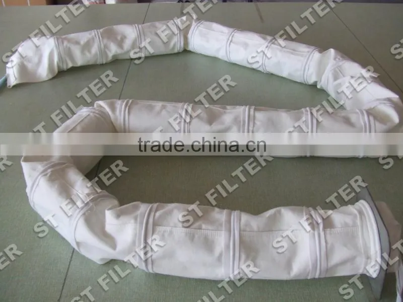 PE dust 500 micron filter bag for Steel industry,water oil repellent filter bag