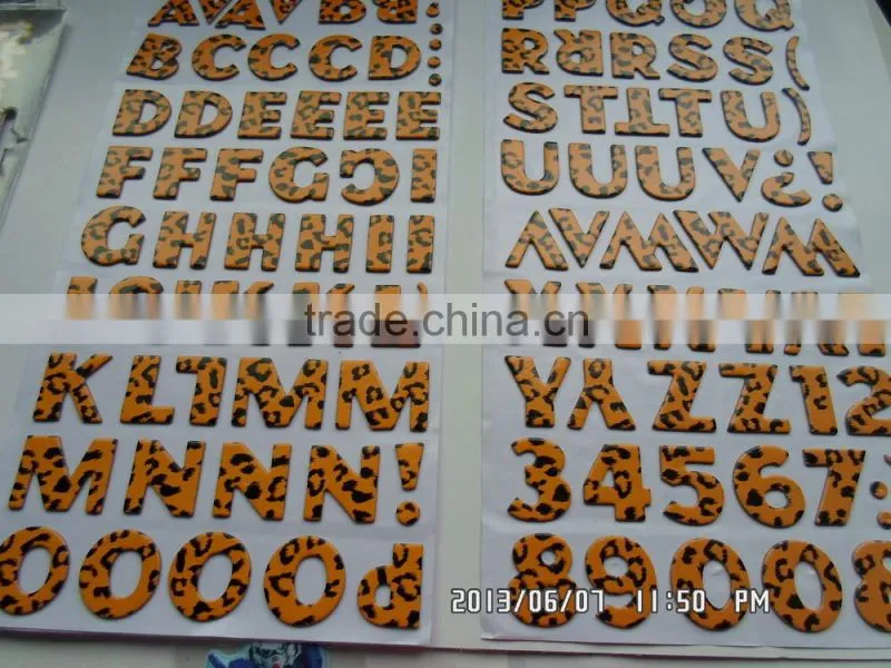simple acrylic diamond 26 alphabet letter sticker