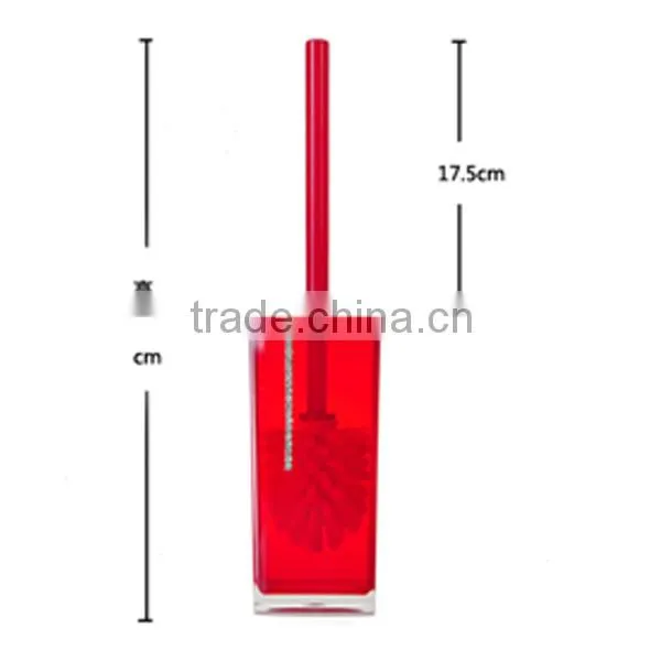 Plastic toilet brush holder with diamond