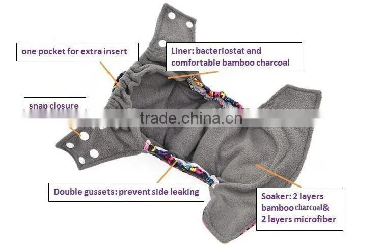 2016 happy flute wholesale cloth diaper baby cloth diaper one size fits all adjust nappy factory