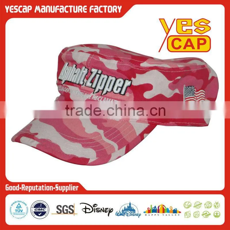 100% cotton fitted military army cadet cap and hat