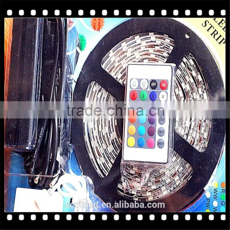 RGB LED Strip Lights 5M RGB strips+power supply+controller led strip set