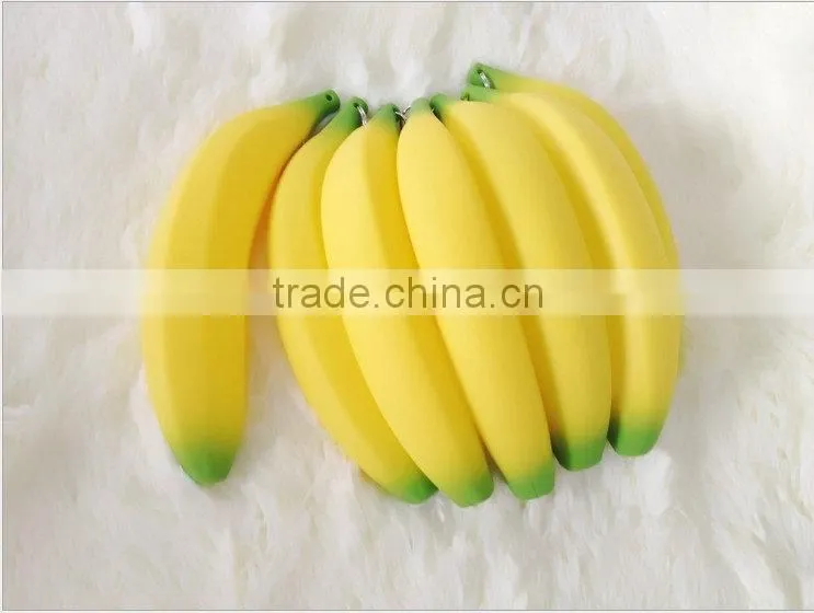 New styleBanana shaped silicone pencil case/cute cheap pencil cases/silicone rubber pencil case