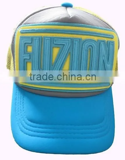 100% polyester foam mesh trucker cap,5 panel baseball cap