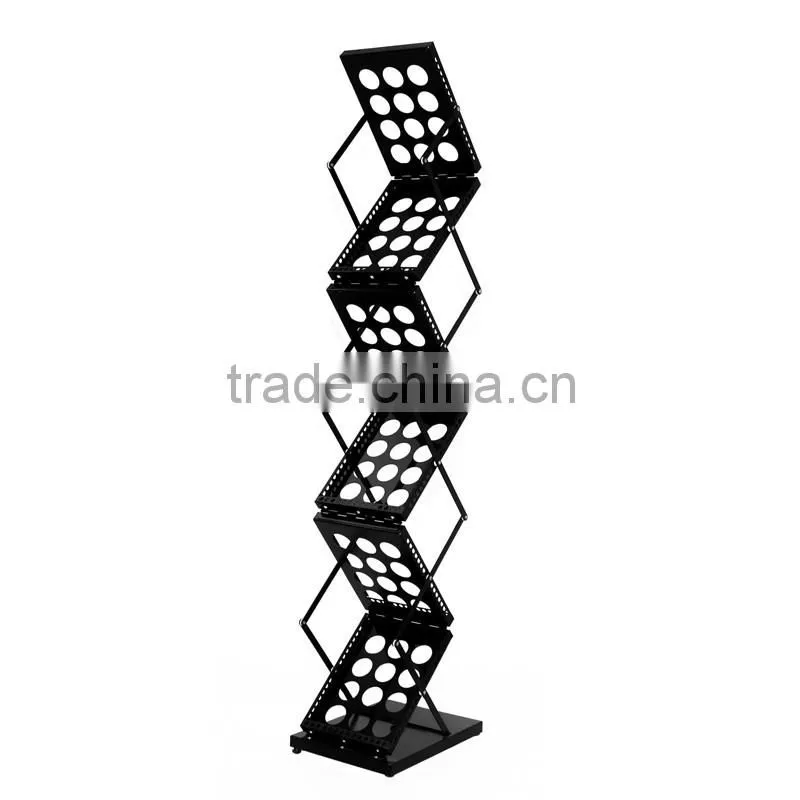 Black magazine rack/ decorative magazine rack for display