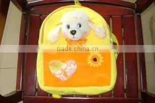 Cute monkey Shape customized Plush Animal Backpack for Little Girl/boy